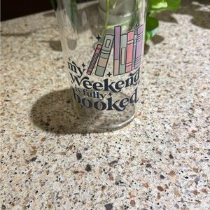 Book-Themed Glass Tumbler